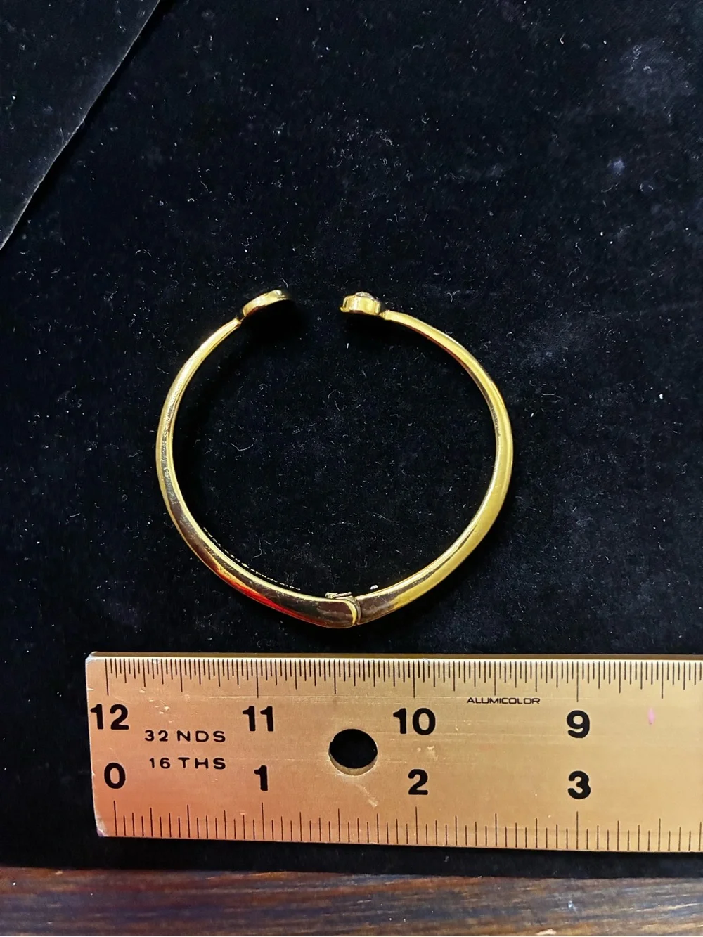 Kate Spade New York Gold Tone enamel, & crystal hinged cuff bracelet